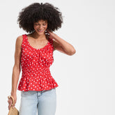 Women's Tall Slub Rouched Tank Top