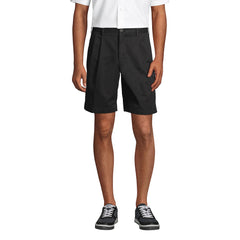 Men's No Iron 9" Pleated Front Chino Short