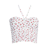 Womens Ruched Halter Midkini Top