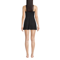 Women's V-neck Tulip Wrap Swim Dress One Piece Swimsuit