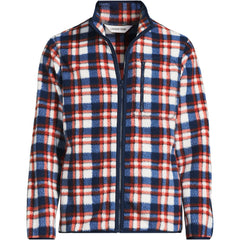 Men's Tall Print Full Zip Sherpa Fleece Jacket