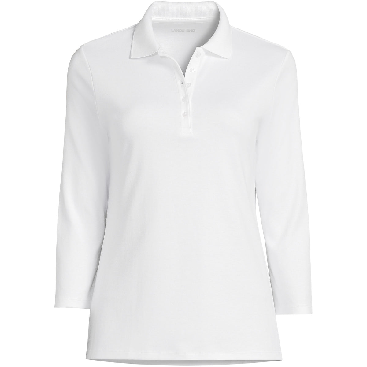 Women's Tall 3/4 Sleeve Supima Cotton Polo Shirt