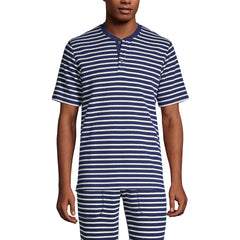 Men's Waffle Short Sleeve Pajama Henley