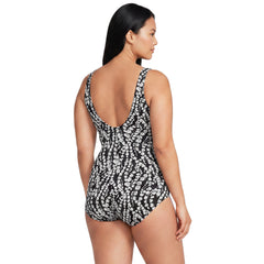 Women's Plus Size DD-Cup Tugless Low Leg One Piece Swimsuit