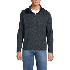 Men's Sweater Fleece Snap Neck Pullover Jacket