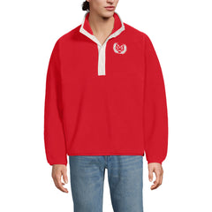 Unisex Snap Neck Fleece Pullover